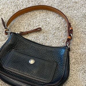 Coach Black and Brown Leather Shoulder Bag
